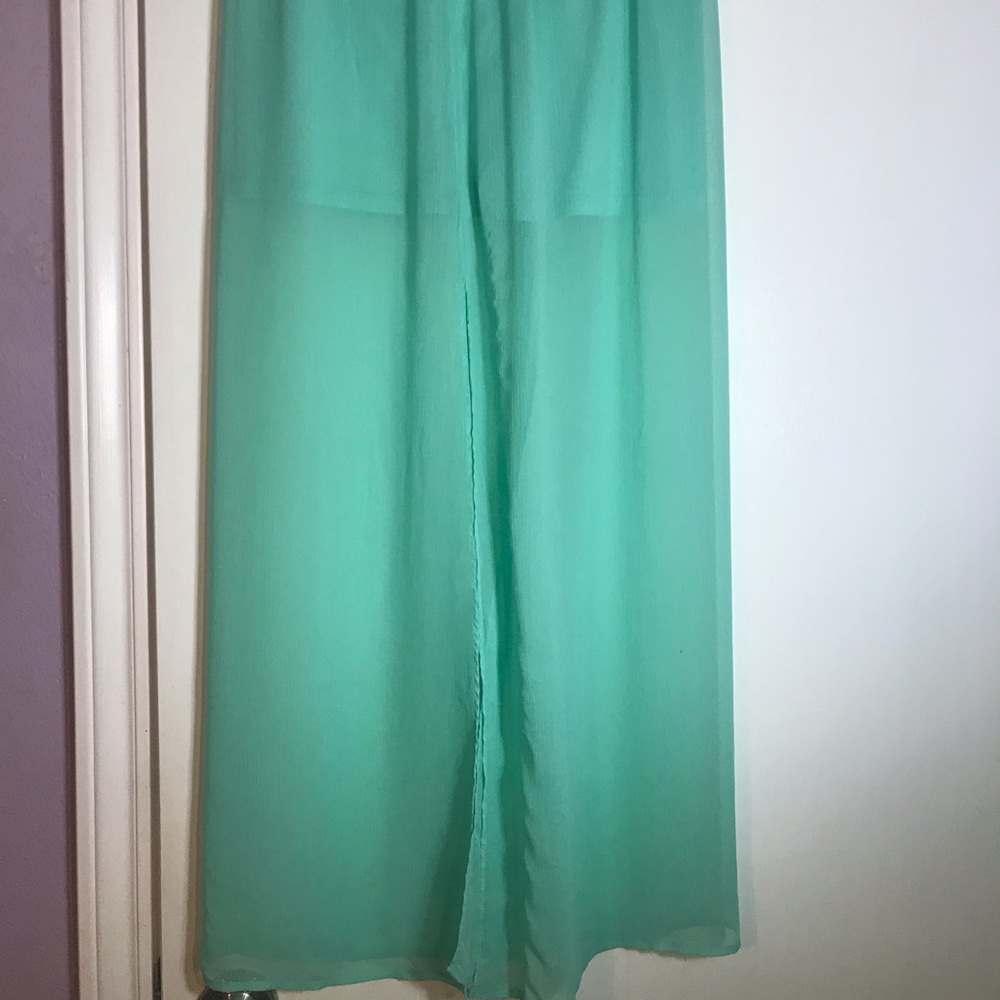 Express teal long skirt